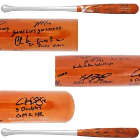 2022 World Series Champion Houston Astros Team Signed Autographed Brown & Silver Victus Jose Altuve Pro Reserve Maple Bat With 20 Signatures Including Jose Altuve & Yordan Alvarez Beckett BAS Witness Stock #220886