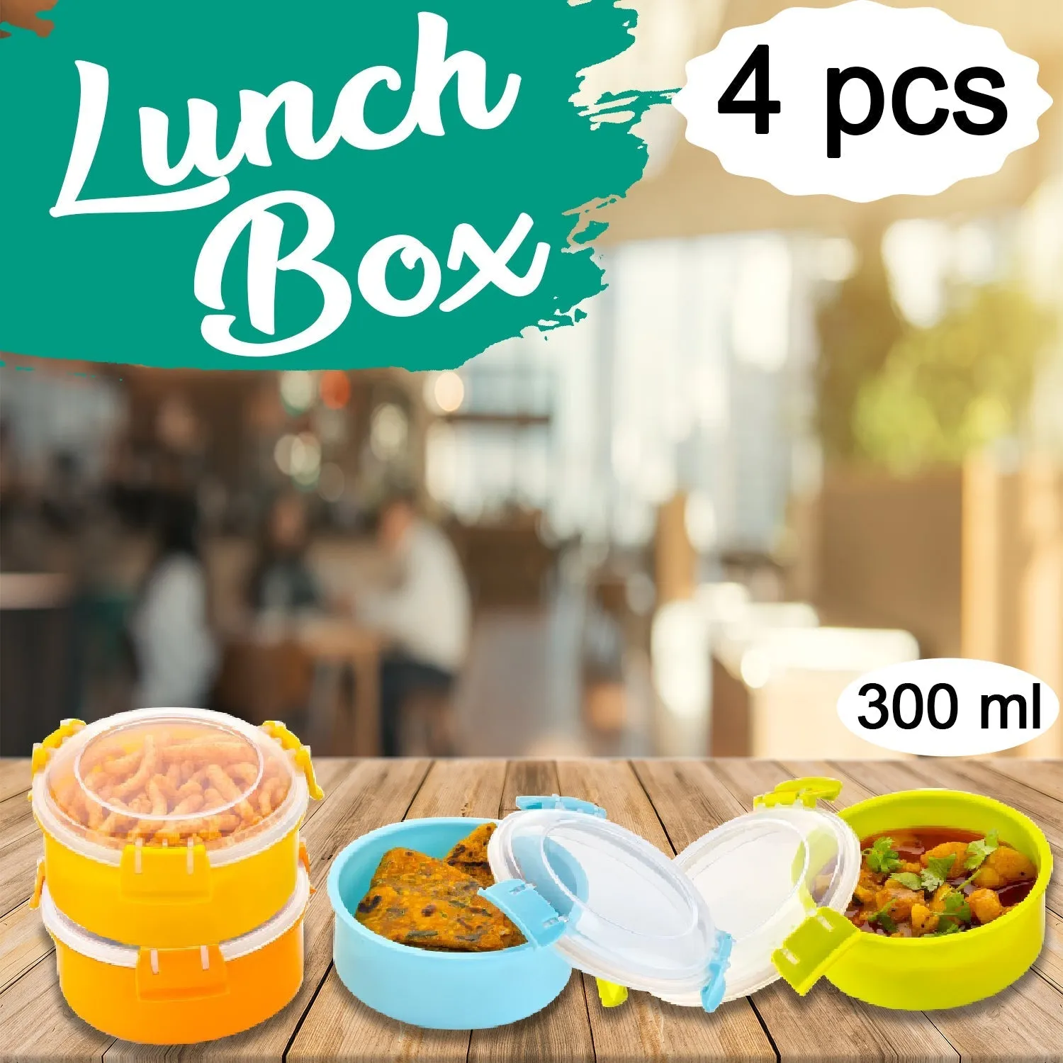 2465 Microwave Safe Containers Lunch Box Steel Dibbi, 300ml