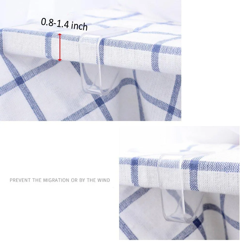 4 Packs Pop-up Mesh Food Covers and 4 Tablecloth Clips,Reusable and Collapsible Outdoor Food Tents Keep Out Flies,Bugs,Mosquitoes.Tablecloth Clamps Will Keep Your Picnic Tablecloth in Place,17 Inches