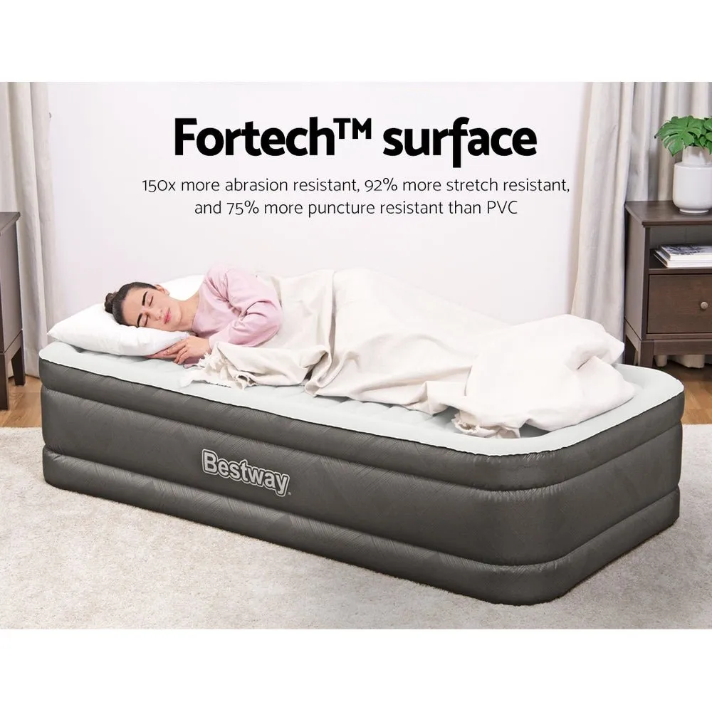 46 CM Thickness Fortech™ Air Bed Inflatable Mattress with Built in Pump - Single Size