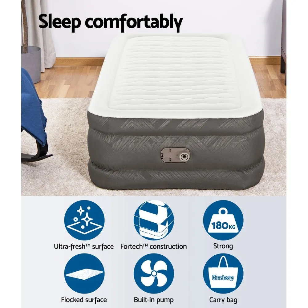 46 CM Thickness Fortech™ Air Bed Inflatable Mattress with Built in Pump - Single Size