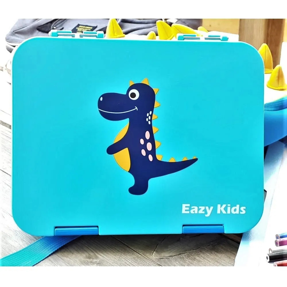 6 & 4  Convertible Bento Lunch Box - Dino Blue