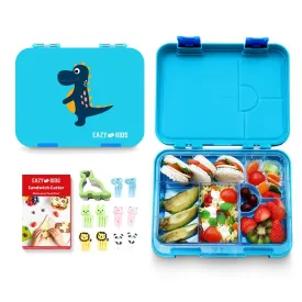 6 & 4  Convertible Bento Lunch Box - Dino Blue