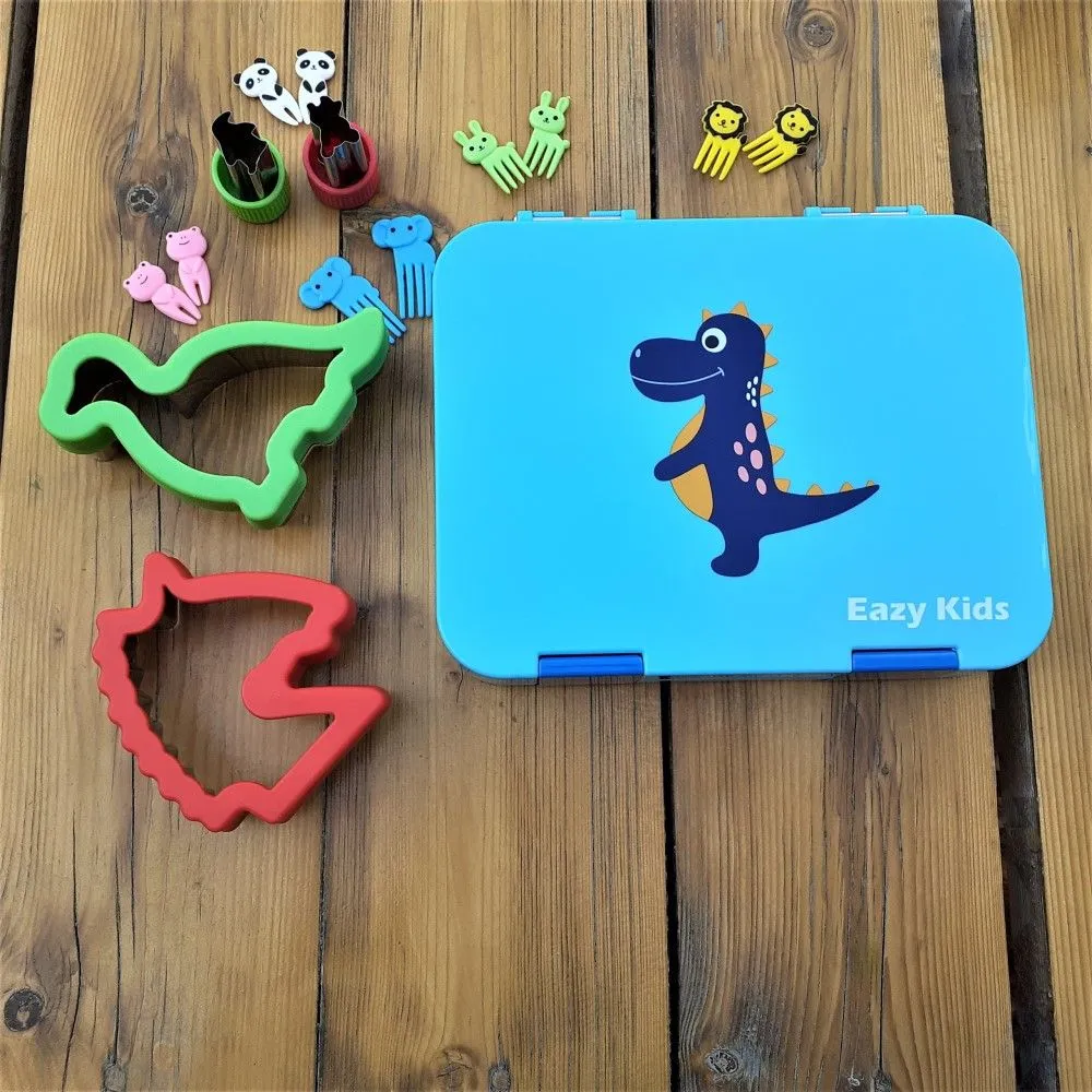 6 & 4  Convertible Bento Lunch Box - Dino Blue