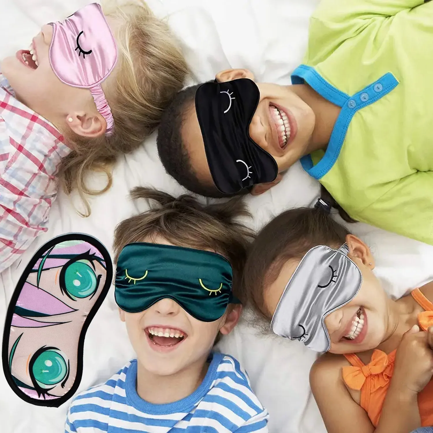 7358 Super Soft Sleeping Mask Blind Fold for Comfortable Sleep Travelling Sleep Mask Heavy Comfortable Material Eye Mask ( 1pc )