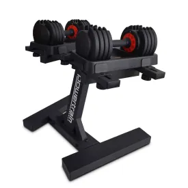 Adjustable Cast Iron Dumbbell Set 50kg with Stand - Powertrain GEN2