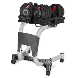 Adjustable Dumbbells 2.5-24kg with Stand, Smart Lock