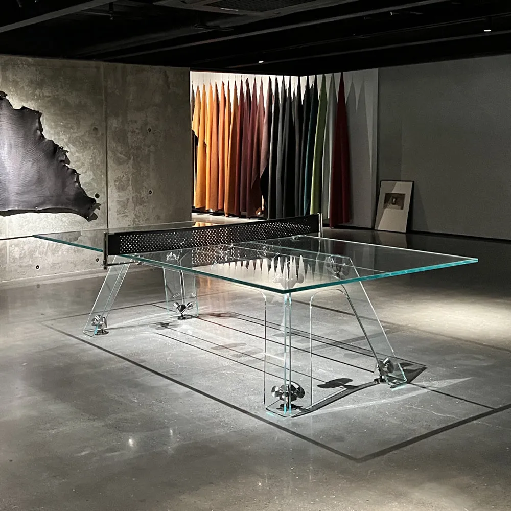 All-glass table tennis table, suitable for indoor and outdoor