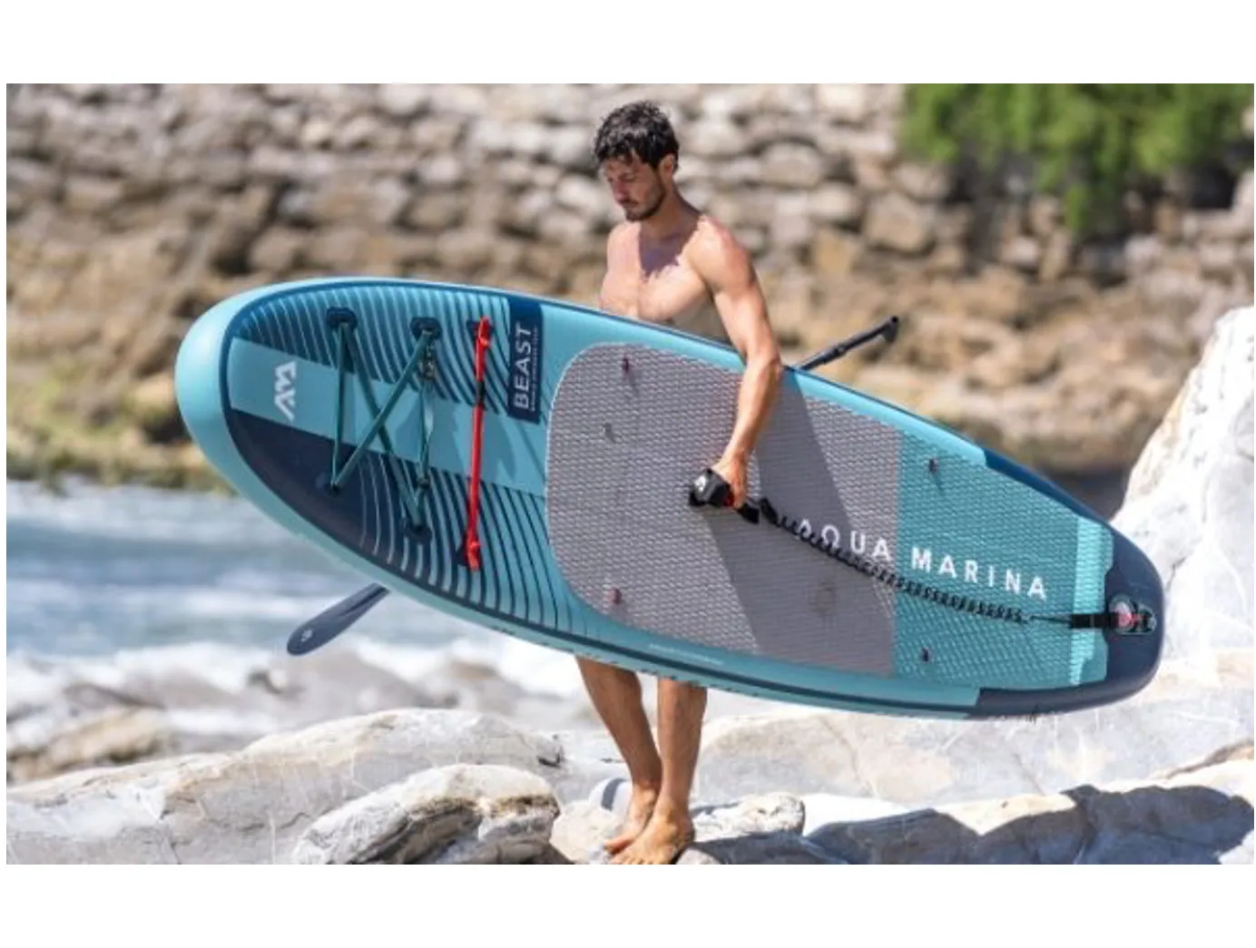 Aqua Marina Beast (Aqua Splash) - iSUP- W/ Hybrid Paddle - SUP Package - In Stock