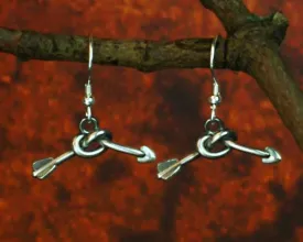 Archers Jewellery knotted arrow earrings