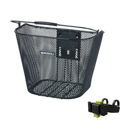 Basil Bremen Front Mesh Bike Basket inc KF Handlebar Holder