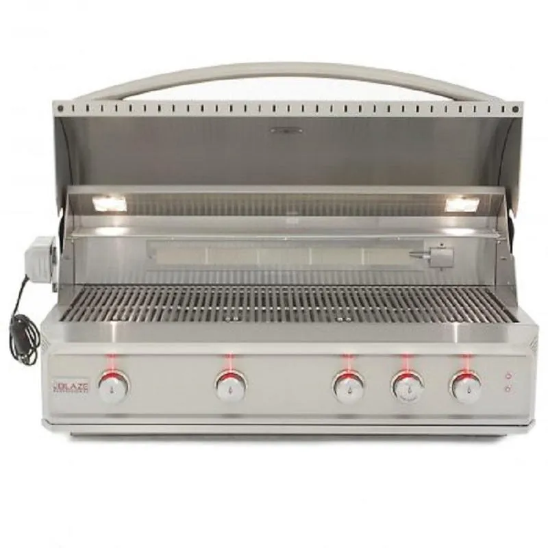 Blaze 44" Professional LUX 4-Burner Built-In Grill with Rear Infrared Burner - LP