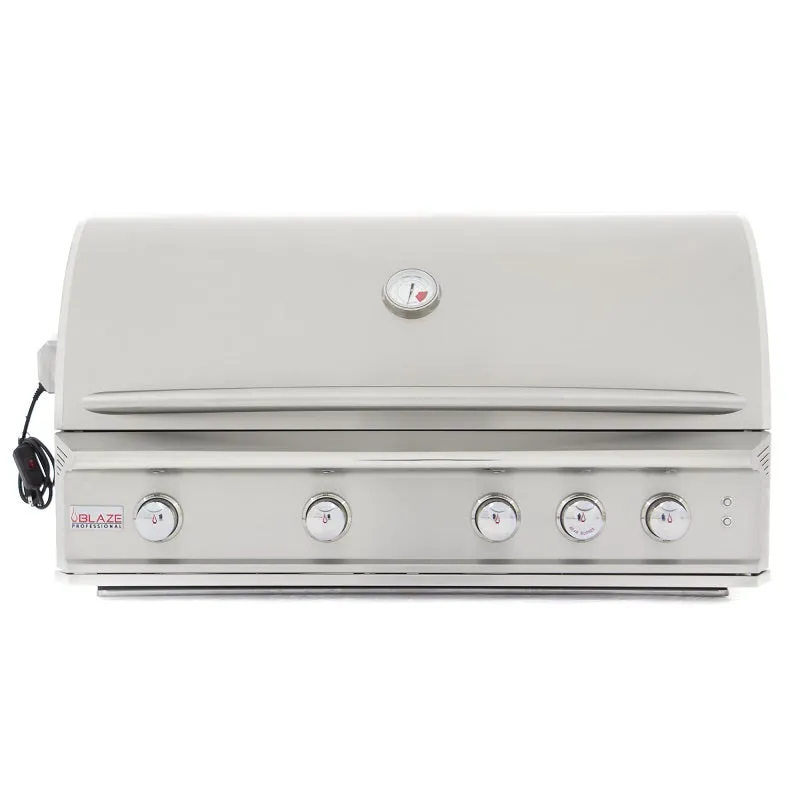 Blaze 44" Professional LUX 4-Burner Built-In Grill with Rear Infrared Burner - LP