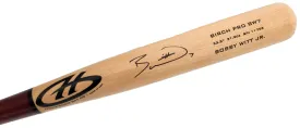 Bobby Witt Jr. Autographed Blonde Homewood Game Model Bat Kansas City Royals Beckett BAS QR Stock #199422