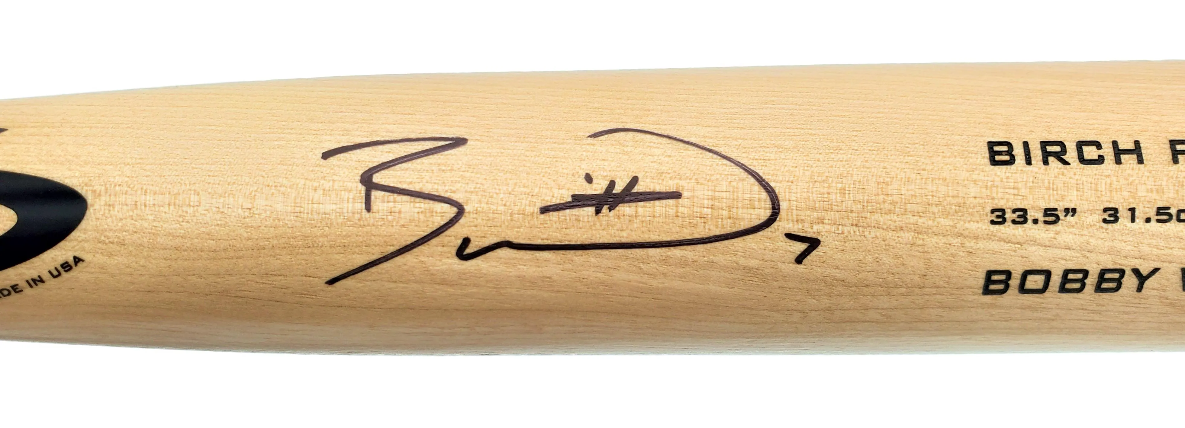 Bobby Witt Jr. Autographed Blonde Homewood Game Model Bat Kansas City Royals Beckett BAS QR Stock #199422