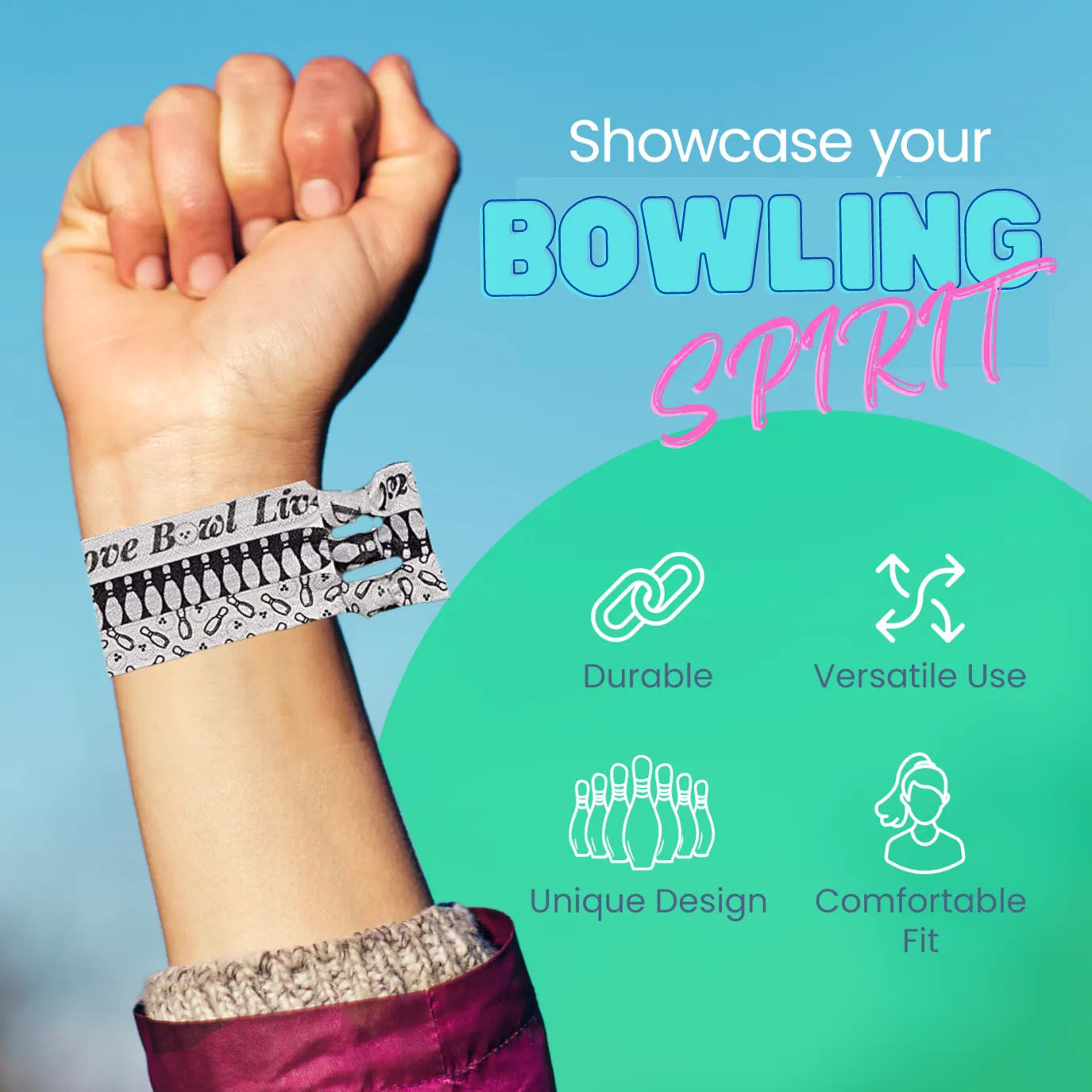 Bowling Hair Ties - Live Love Bowl