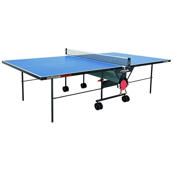 Bundle Stiga Outdoor Roller Table Tennis Table With Net   Stiga Sway Set Racket