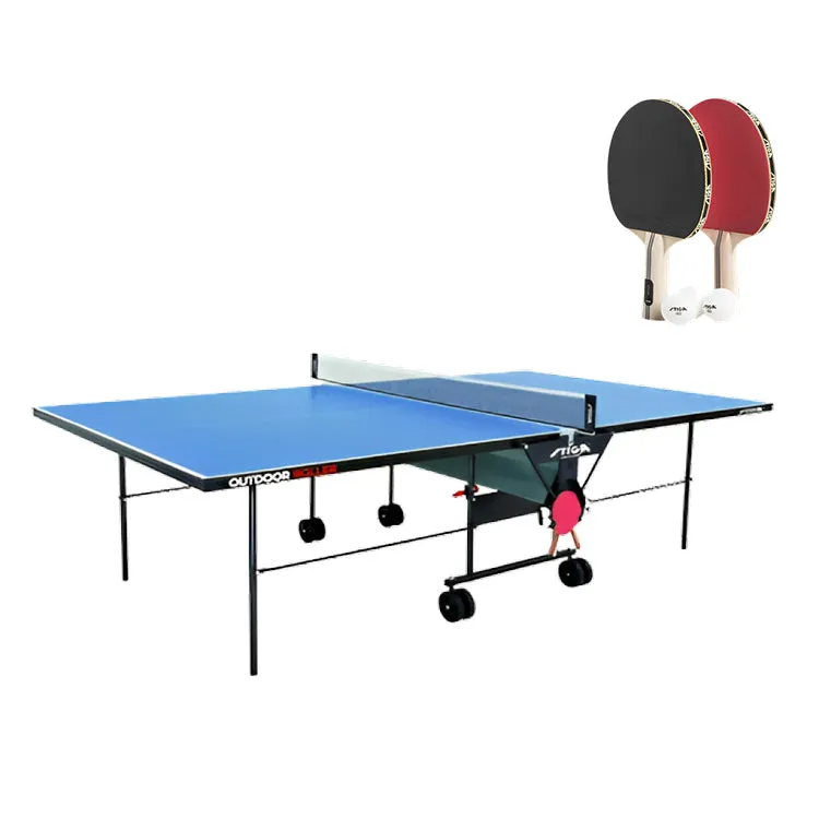 Bundle Stiga Outdoor Roller Table Tennis Table With Net   Stiga Sway Set Racket