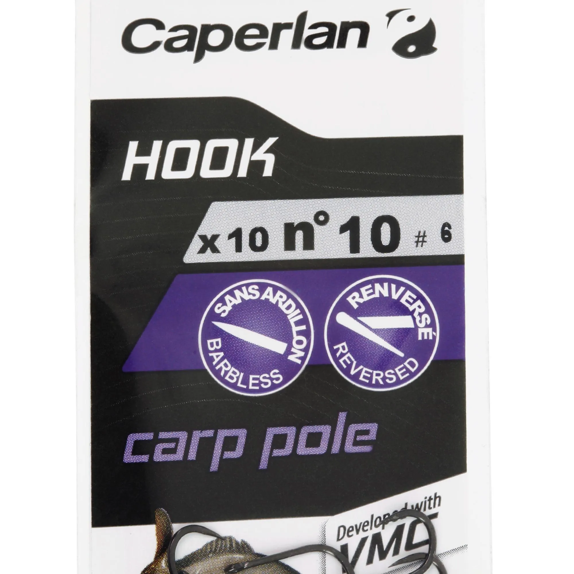 Carp hook for spinning and match fishing CAPERLAN