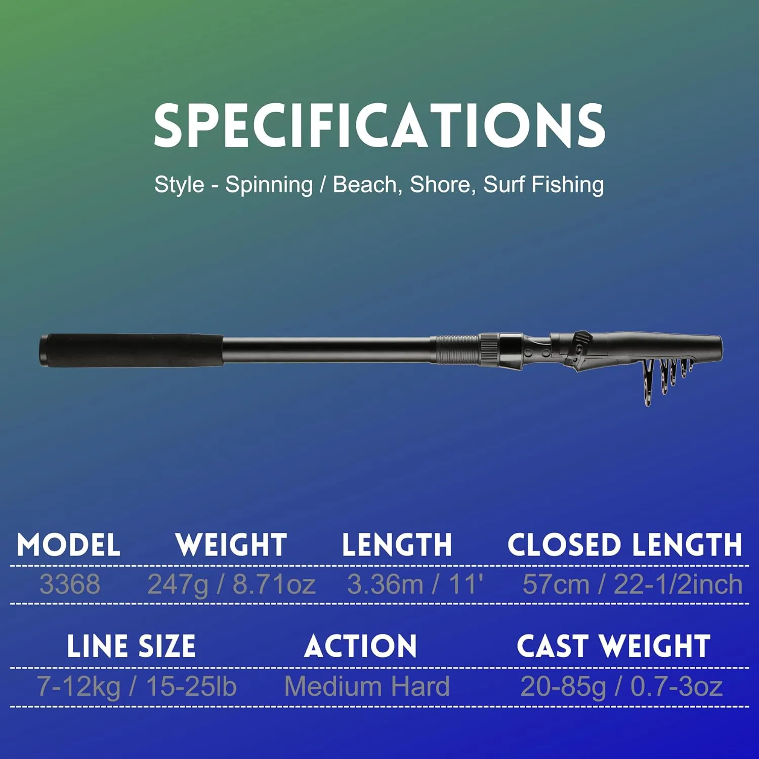 Compact Telescopic Fishing Rod