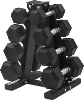 CORTEX Hex Dumbbell 56kg Set with Stand (4, 6, 8, 10kg Pairs)