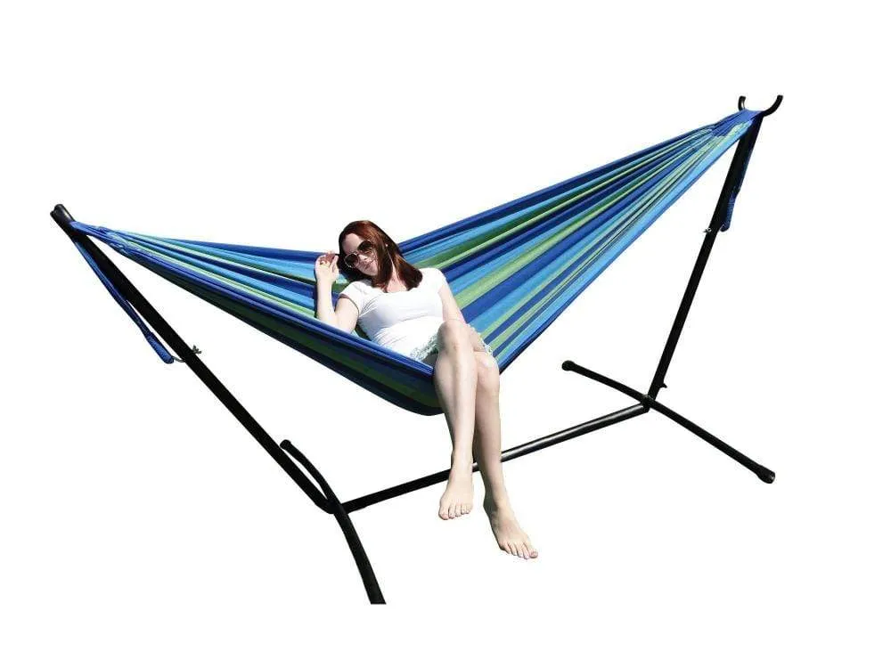 Deluxe Brazilian Double Hammock with Universal Stand