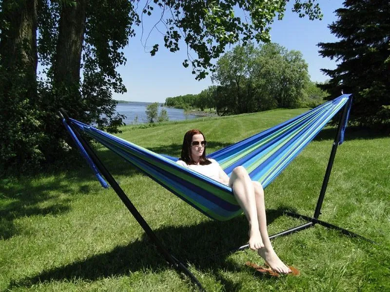 Deluxe Brazilian Double Hammock with Universal Stand