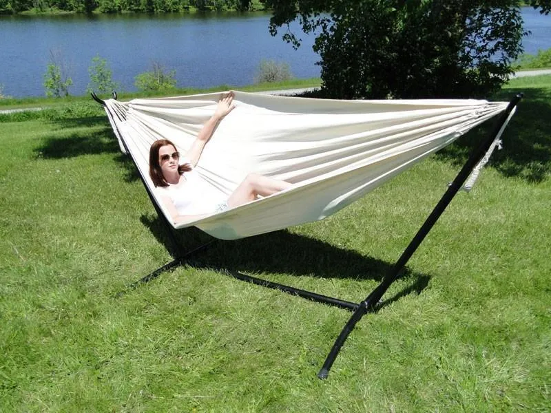 Deluxe Brazilian Double Hammock with Universal Stand