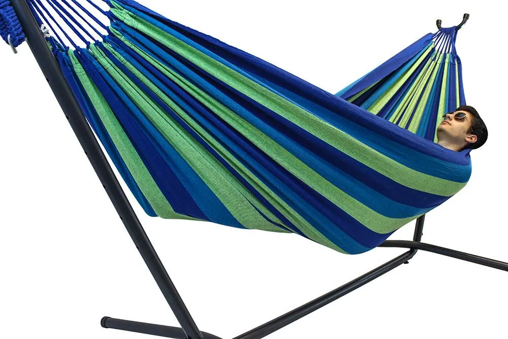 Deluxe Brazilian Double Hammock with Universal Stand