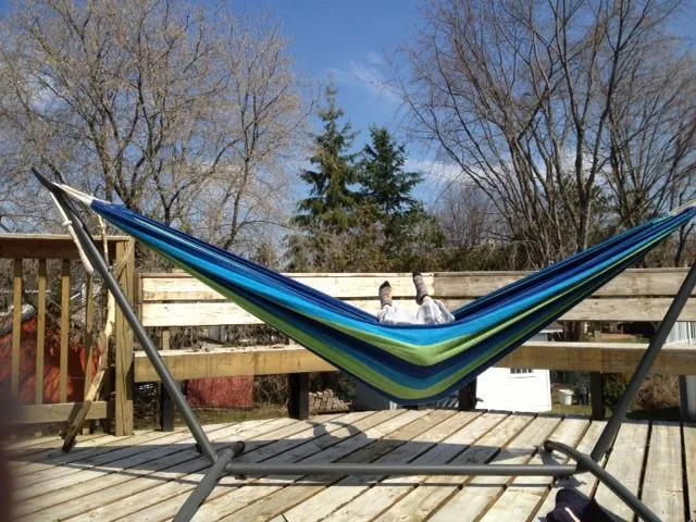 Deluxe Brazilian Double Hammock with Universal Stand