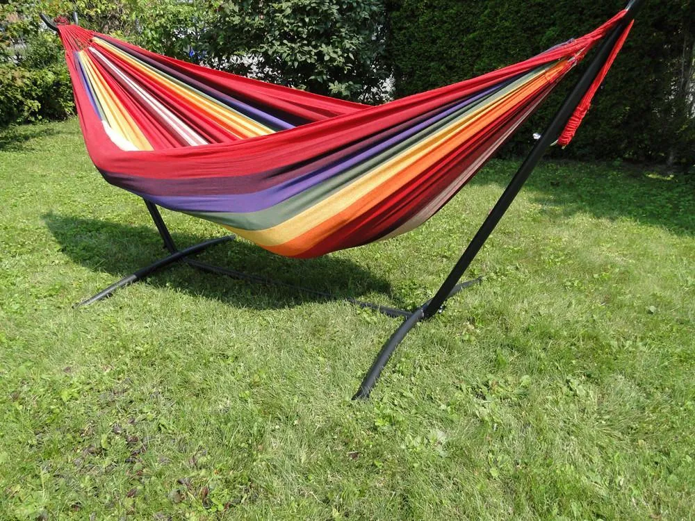 Deluxe Brazilian Double Hammock with Universal Stand