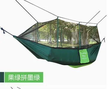 Double Parachute Mosquito Net Hammock Chair Tourism Flyknit Hamaca Hamak Rede Garden Swing Camping Amaca Hangmat Sleeping Hamac