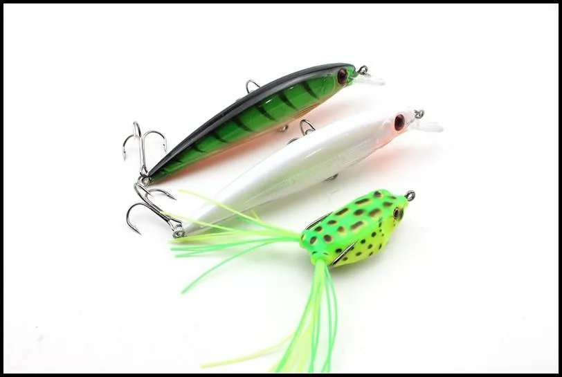 Fishing Rod Lures and Metal Reels Set