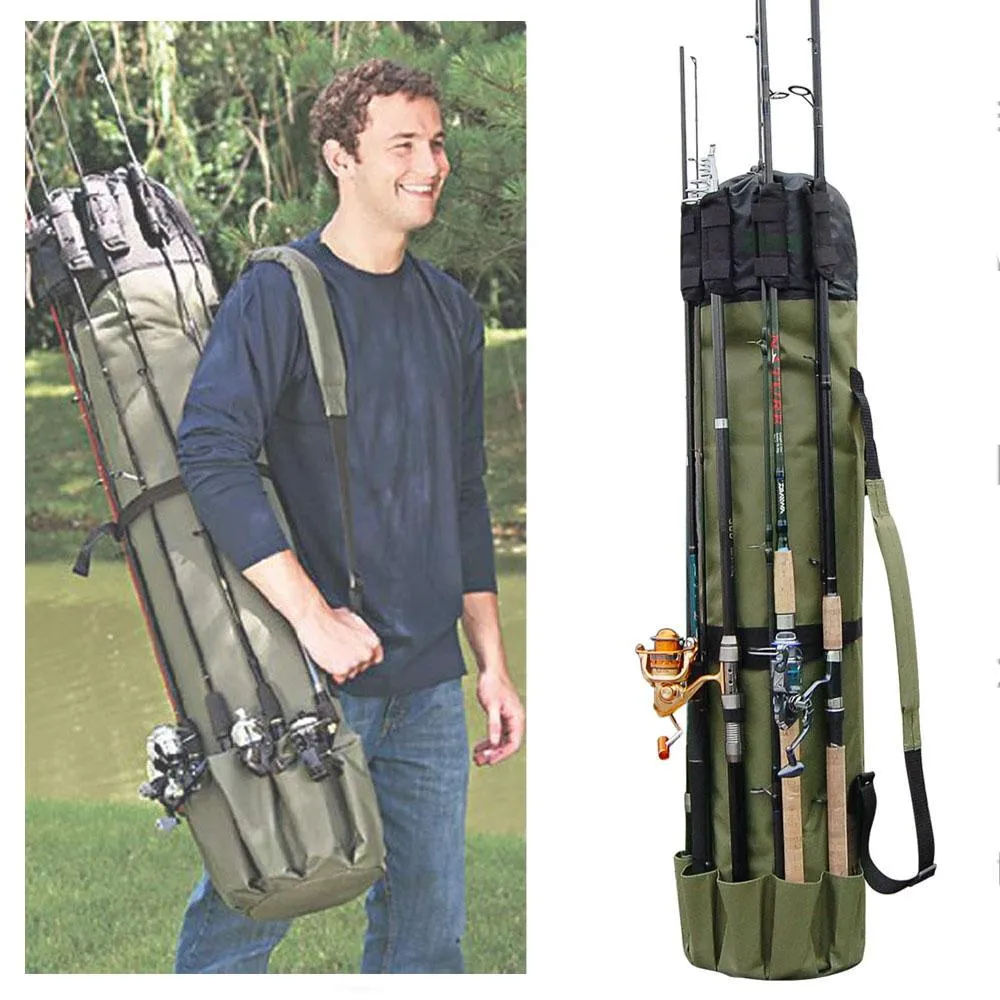 Fishing Tackle Rod Holder Backpack