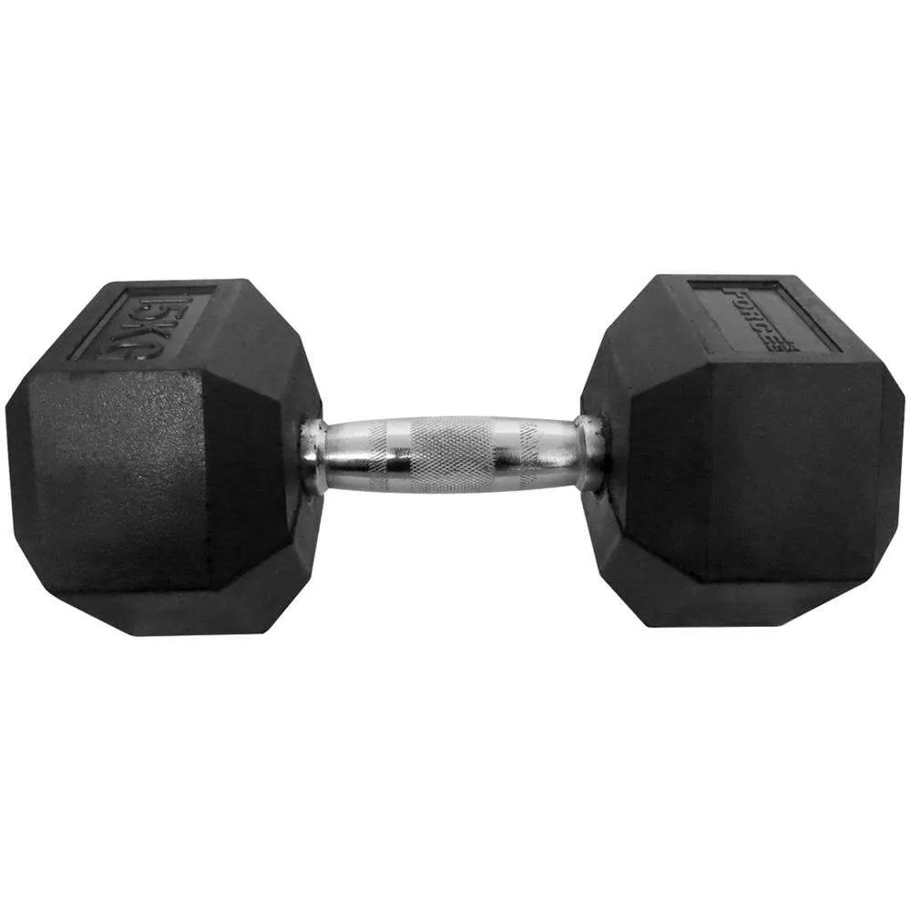 Force USA Rubber Hex Dumbbells- ALL SIZES (Sold individually)