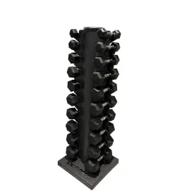 Hex Rubber Dumbbells (1kg to 10kg) Set