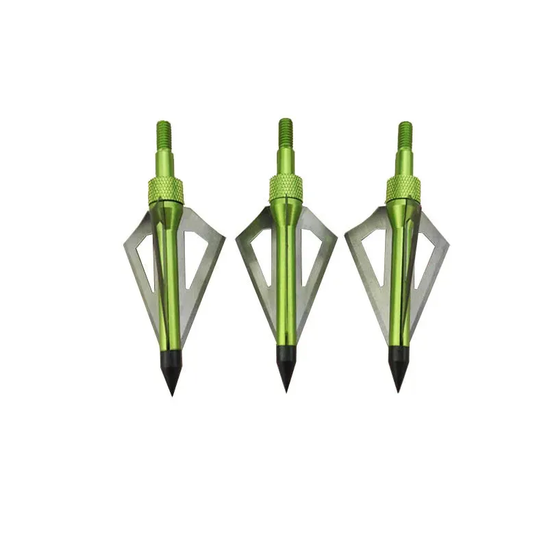 JX211 100 Grain Archery Arrowhead 3 Blade Shape Broadheads for Bow and Crossbow Shooting Accessories