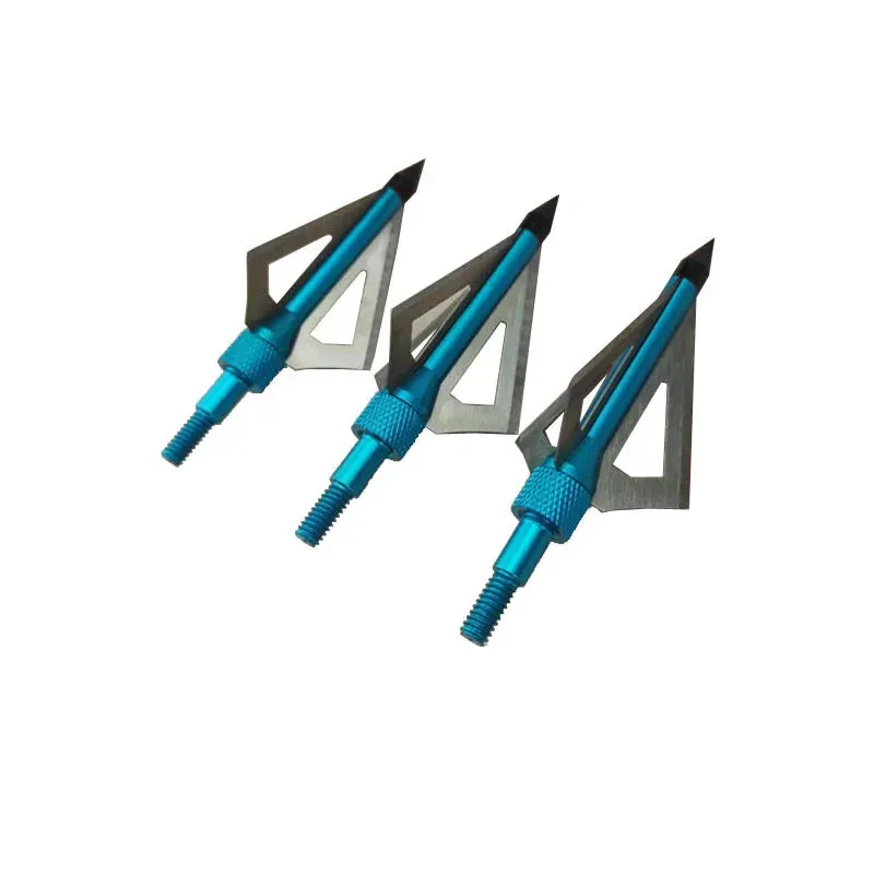 JX211 100 Grain Archery Arrowhead 3 Blade Shape Broadheads for Bow and Crossbow Shooting Accessories