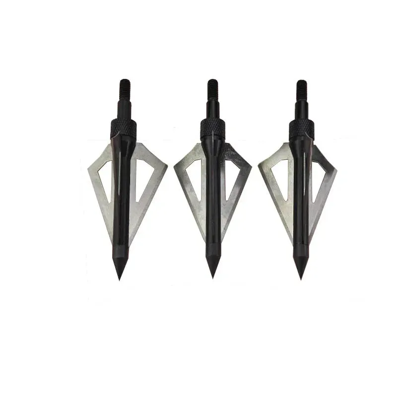 JX211 100 Grain Archery Arrowhead 3 Blade Shape Broadheads for Bow and Crossbow Shooting Accessories