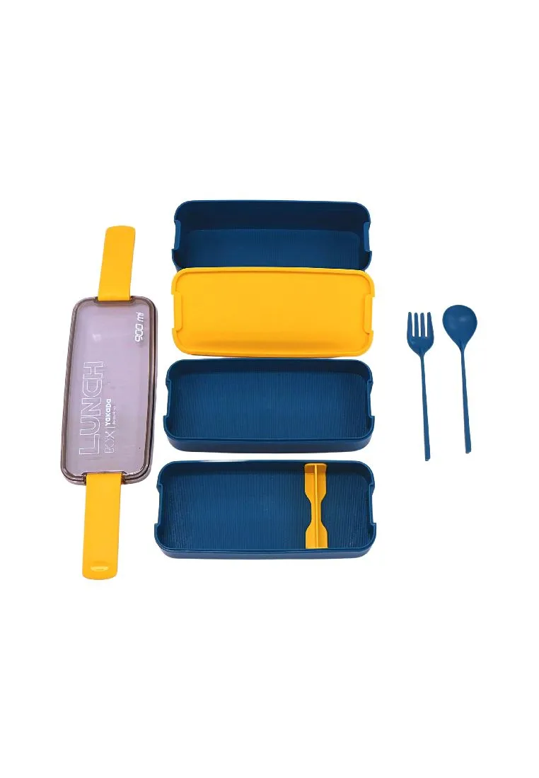 Landmark 3-Layer Lunch Box with Fork and Spoon