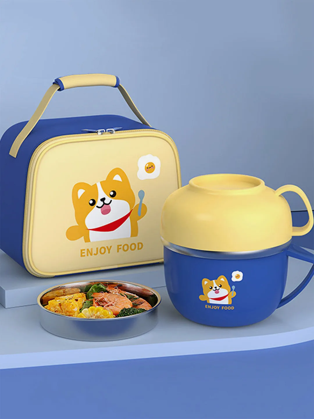 Little Surprise Box Handle Soup/Noodles Lunch Box with matching Cover