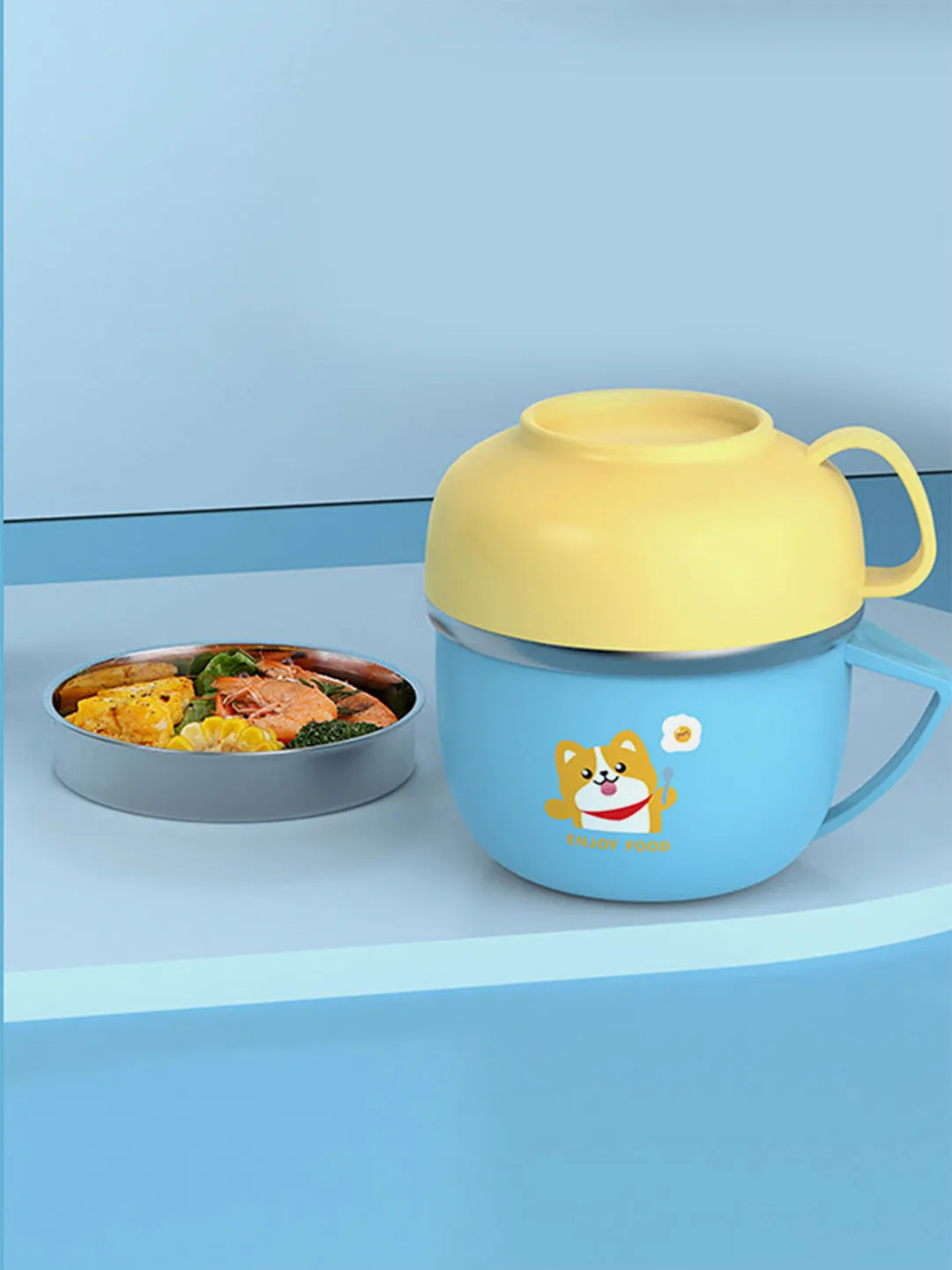 Little Surprise Box Handle Soup/Noodles Lunch Box with matching Cover