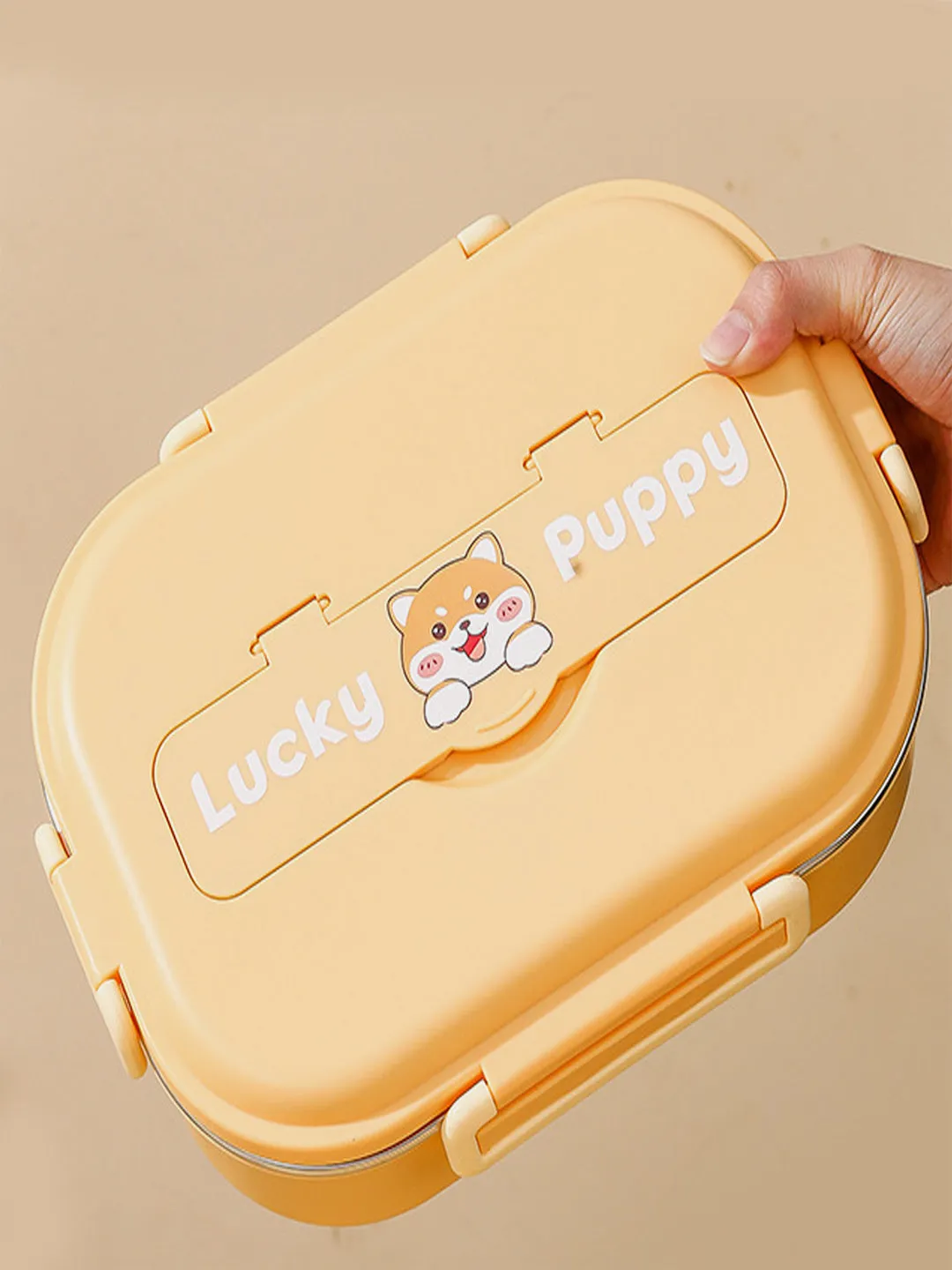 Little Surprise Box Medium Stainless Steel Lunch Box /Tiffin With  Lunch Bag For Kids