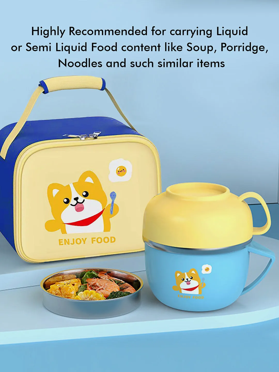 Little Surprise Box Soup and Noodles Lunch Box with matching Cover