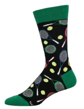 Men's Time For Tennis Crew Sock