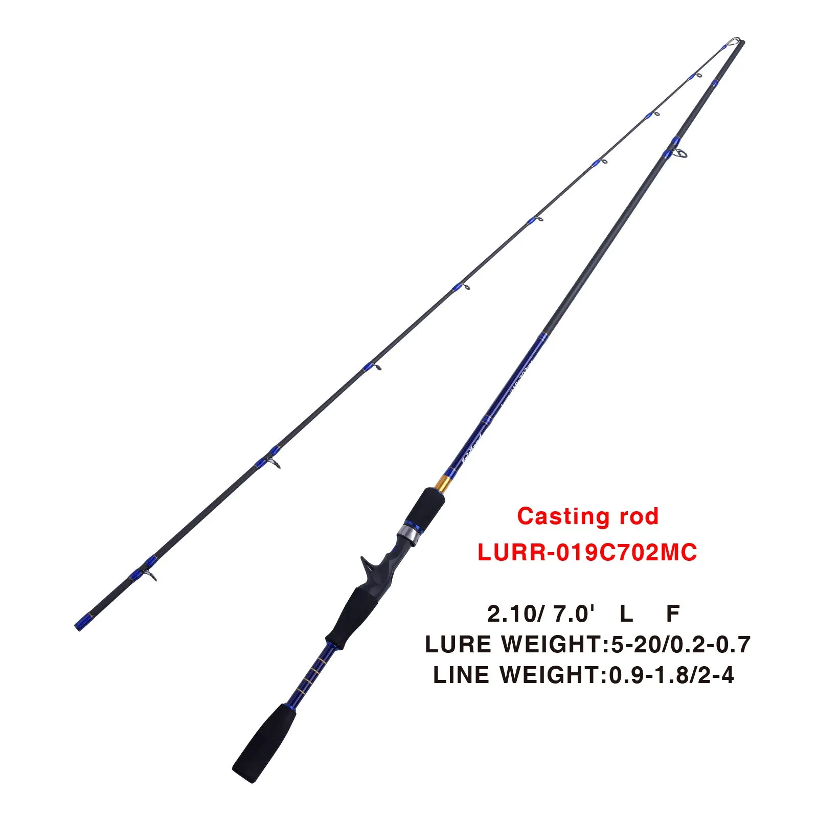 Nueltin 019c 6.6'/7' Carbon Casting Rod Spinning Rod Lure Fishing Rod