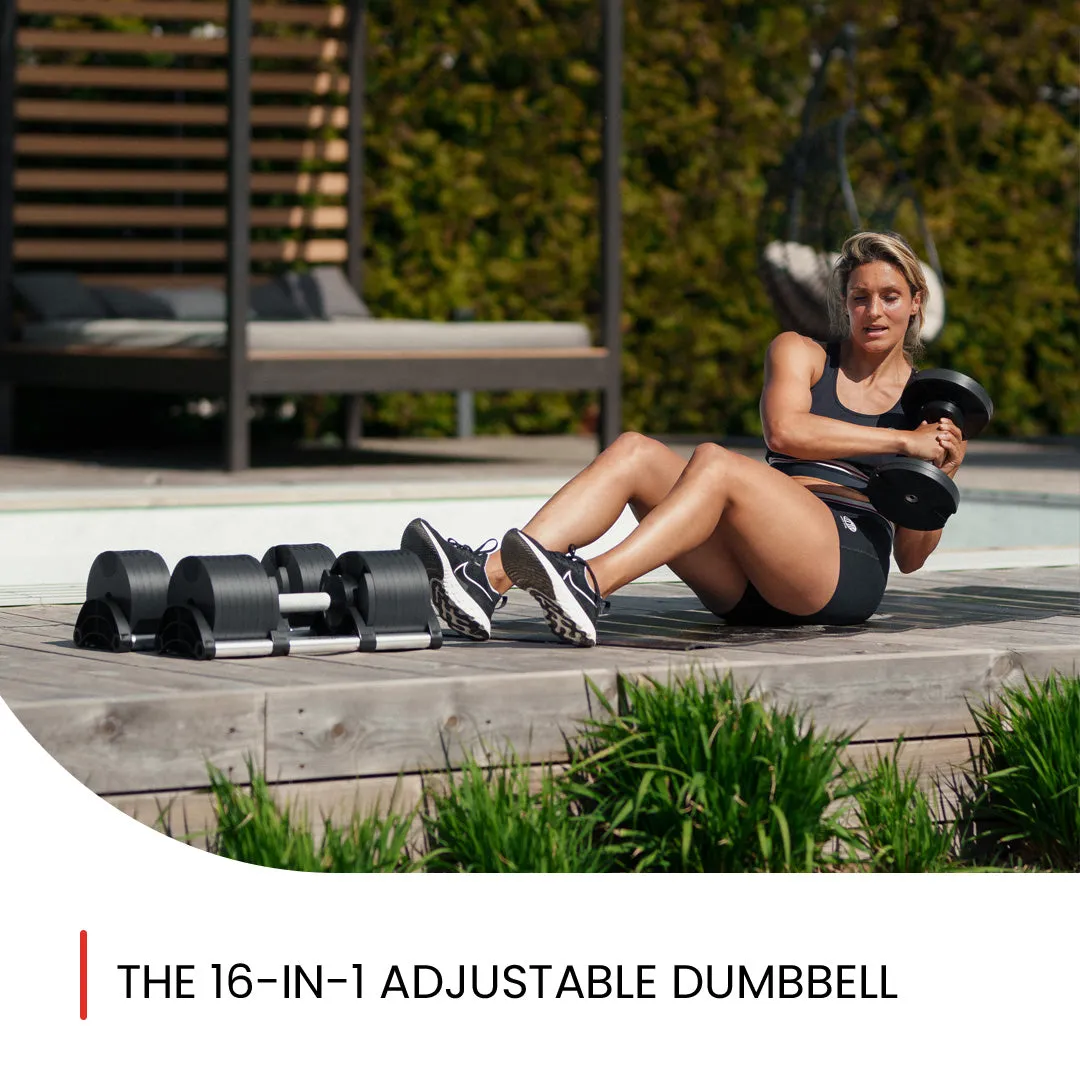 NUOBELL Adjustable Dumbbell Set 5-80 lbs with a Complimentary 3-Year Extended Warranty ($49.99 value)