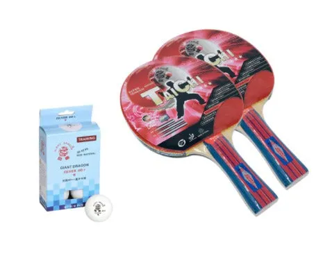 Oryx Indoor Table Tennis Table 15 mm   2 Giant Dragon Tai Chi 3 Star Rackets and 6 Giant Dragon Silver