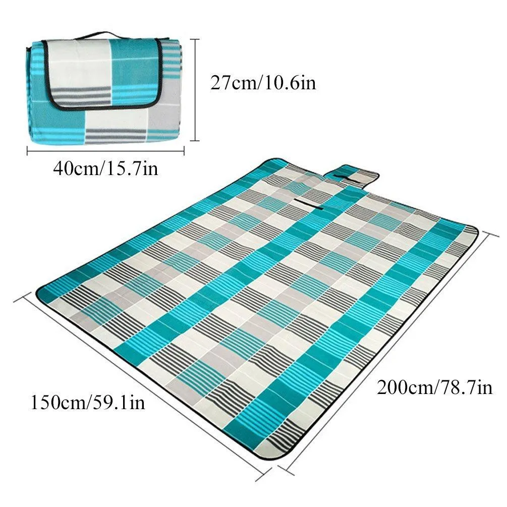 Picnic Outdoor Blanket Mat, Beach Blanket Soft Plush Outdoor, Beach, Travel, Camping Fleece Throw Blanket 59x79 Inches