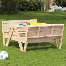 Picnic Table for Kids 88x122x58 cm Solid Wood Pine